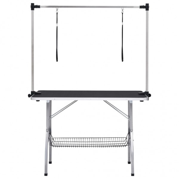 Mesa de aseo para perros ajustable con 2 lazos y cesta M 3