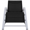 Espreguiçadeiras com mesa 2 pcs alumínio preto 3