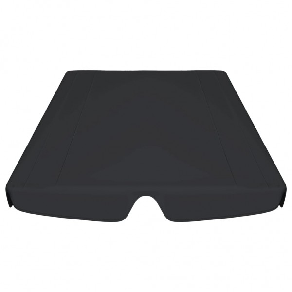 Toldo suplente baloiço jardim 188/168x145/110 cm preto M 4