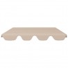 Dosel de repuesto columpio de jardín beige 150/130x70/105 cm 3
