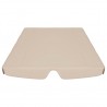Toldo suplente p/ baloiço de jardim 150/130x105/70 cm bege 4