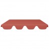 Toldo suplente p/ baloiço de jardim 150/130x105/70 cm terracota 3