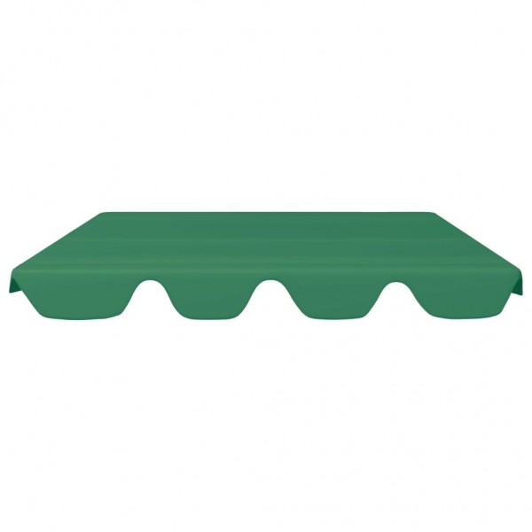 Toldo suplente p/ baloiço de jardim 150/130x105/70 cm verde M 3