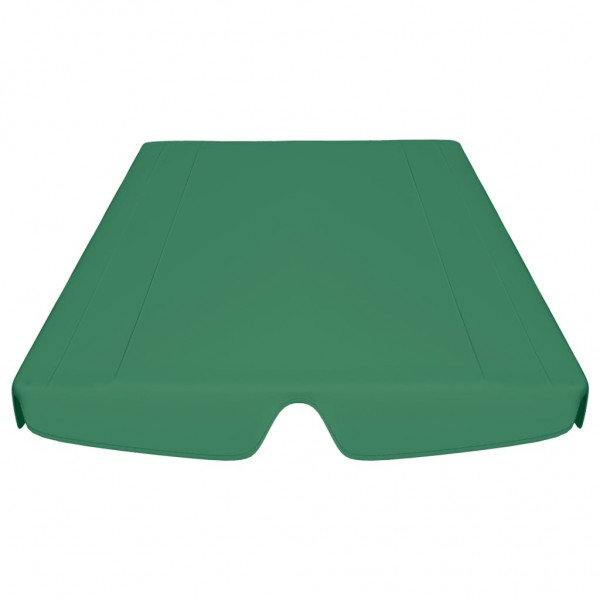 Toldo suplente p/ baloiço de jardim 150/130x105/70 cm verde M 4