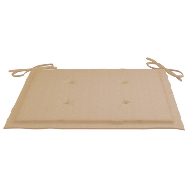 Cojines de silla de jardín 4 uds tela Oxford beige 50x50x3 cm M 3