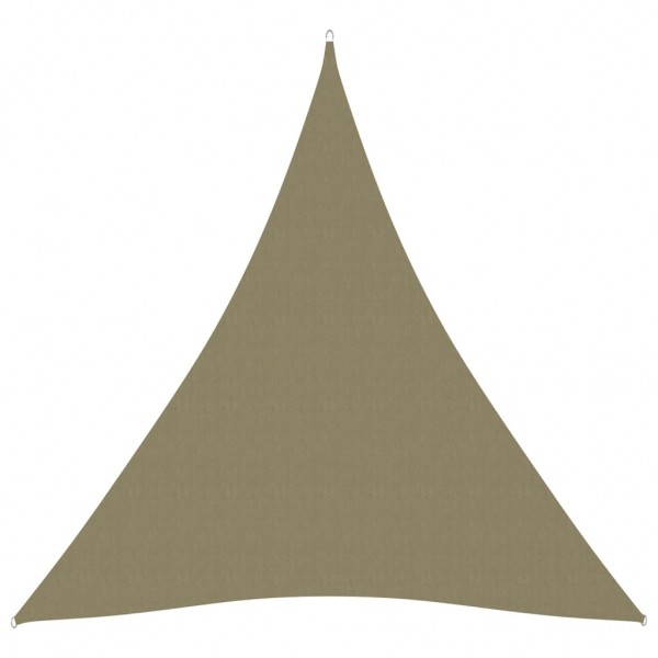 Toldo de vela triangular de tela oxford beige 3x4x4 m D