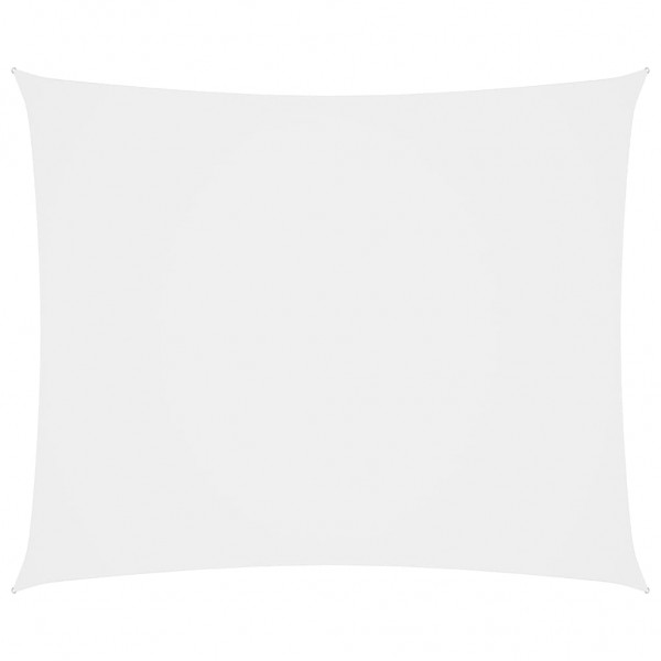 Toldo de vela rectangular de tela oxford blanco 5x7 m D