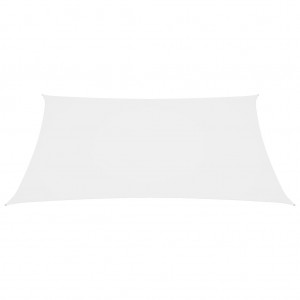 Toldo de vela rectangular de tela oxford blanco 5x7 m H