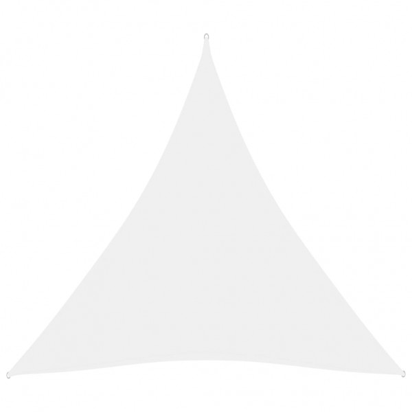 Toldo de vela triangular de tela oxford blanco 4x4x4 m D