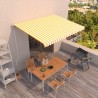 Toldo retrátil automático 450x300 cm amarelo e branco 1