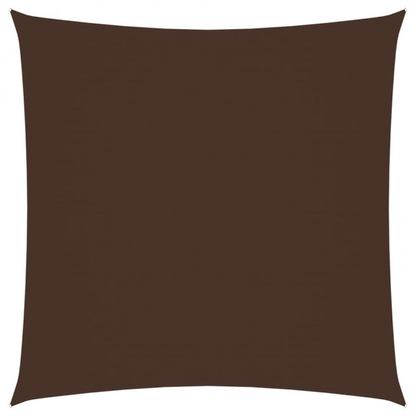 Toldo de vela cuadrado de tela oxford marrón 4.5x4.5 m D