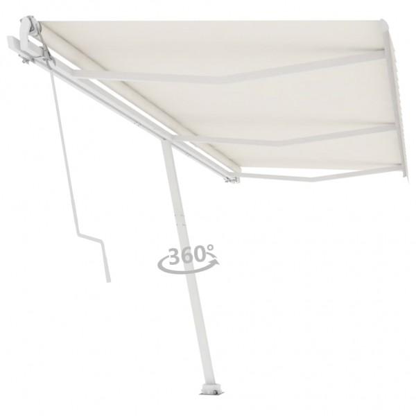 Toldo de pie automático crema 600x300 cm D