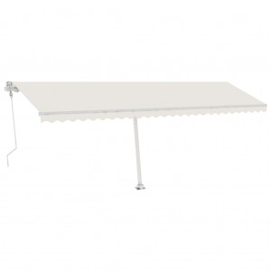 Toldo de pie automático crema 600x300 cm H