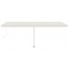 Toldo de pie automático crema 600x300 cm 4