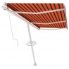 Toldo automático independente 600x300 cm laranja e castanho 1