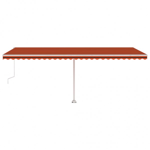 Toldo automático independente 600x300 cm laranja e castanho M 4