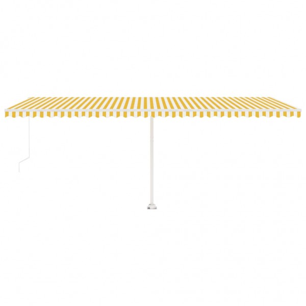 Toldo manual retráctil con LED amarillo y blanco 600x350 cm M 3