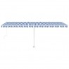 Toldo automático LED sensor de viento azul y blanco 600x350 cm 3