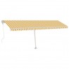 Toldo autom. LED e sensor de vento 600x350 cm amarelo/branco 2