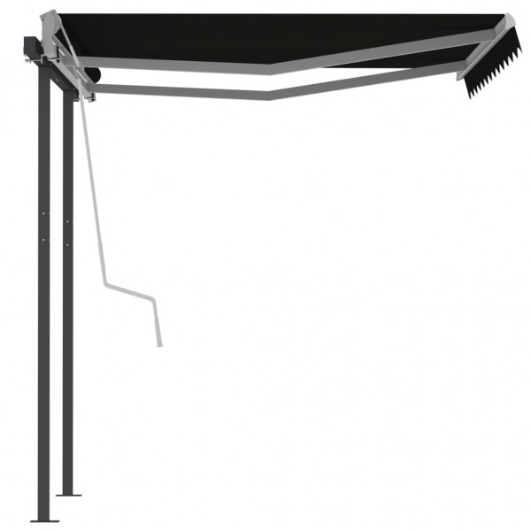 Toldo retrátil automático com postes 3.5x2.5 m antracite M 5