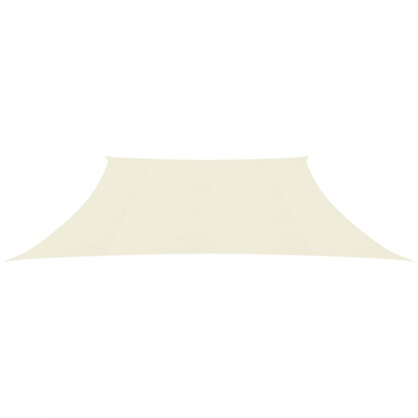 Para-sol estilo vela 160 g/m² 3/4x2 m PEAD cor creme M 3