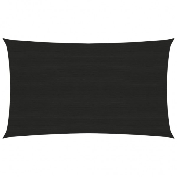 Toldo de vela HDPE negro 160 g/m² 2x5 m D