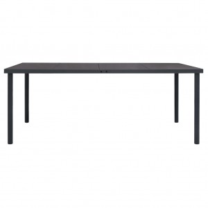 Mesa de comedor de jardín acero gris antracita 190x90x74 cm H