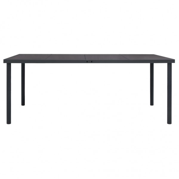 Mesa de jantar para jardim 190x90x74 cm aço antracite M 2