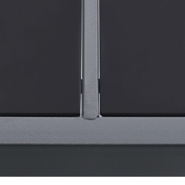 Mesa de comedor de jardín acero gris antracita 190x90x74 cm M 4