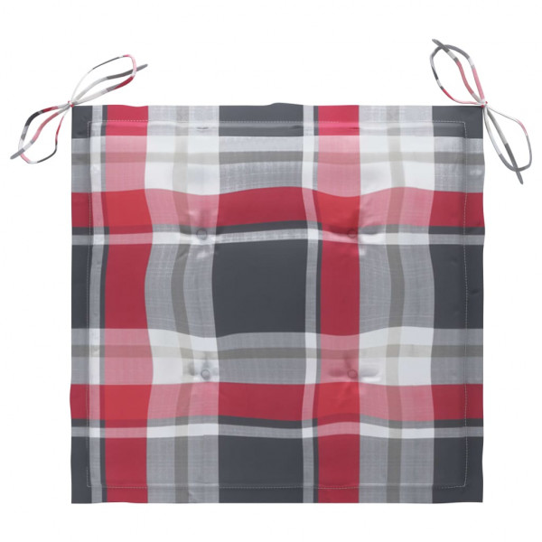 Almofadões cadeiras jardim 2pcs tecido oxford xadrez vermelho M 4