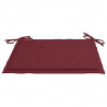 Cojines silla de jardín 2 uds tela Oxford rojo tinto 50x50x3 cm 4