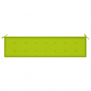 Almofadão p/ banco de jardim 200x50x4 cm tecido verde brilhante H