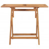 Mesa de jantar para jardim dobrável 90x60x75 cm teca maciça 2