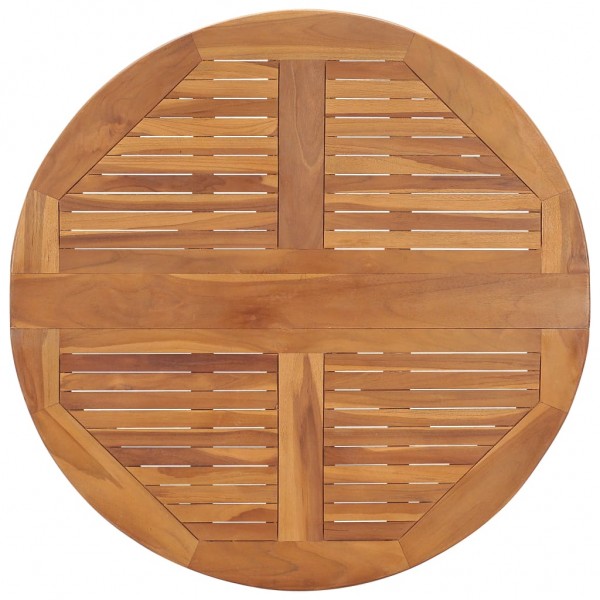 Mesa de comedor plegable para jardín madera de teca Ø90x75 cm M 4