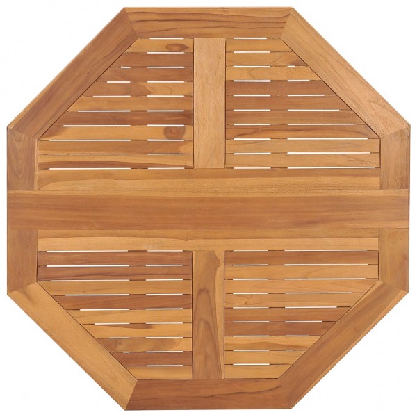 Mesa de comedor plegable para jardín madera de teca 90x90x75 cm M 4