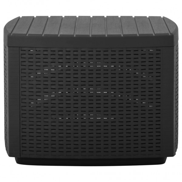 Mesa de jardim 53x53x40 cm plástico cinzento M 5