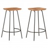 Bancos de bar 2 pcs madeira de acácia maciça 1