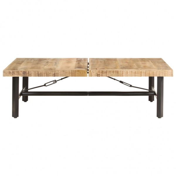 Mesa de centro de madera maciza de mango 142x90x42 cm M 3