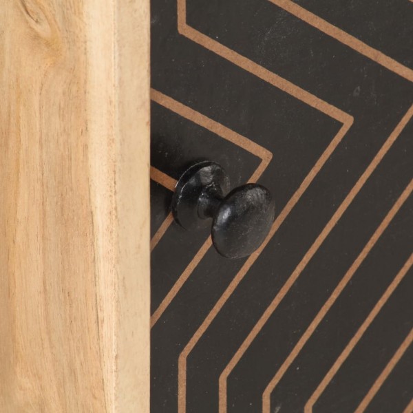 Mesita de noche de madera maciza de acacia 40x30x50 cm M 2