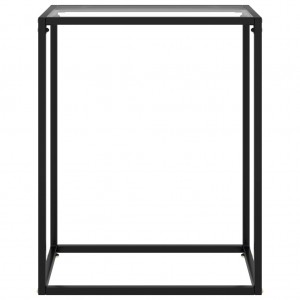 Mesa consola vidrio templado transparente 60x35x75 cm H