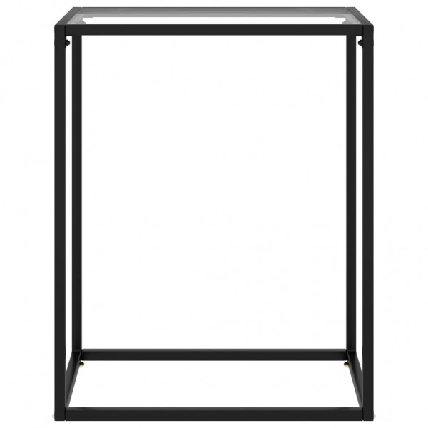 Mesa consola vidrio templado transparente 60x35x75 cm M 2