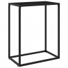 Mesa consola vidrio templado negro 60x35x75 cm 1