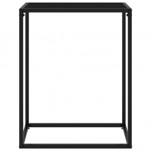 Mesa consola vidrio templado negro 60x35x75 cm H