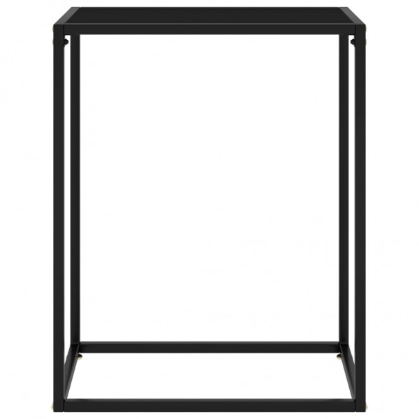 Mesa consola vidrio templado negro 60x35x75 cm M 2