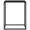 Mesa consola vidrio templado negro 60x35x75 cm 2