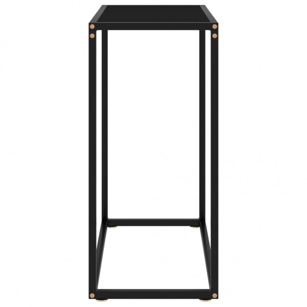 Mesa consola vidrio templado negro 60x35x75 cm M 3