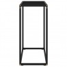Mesa consola vidrio templado negro 60x35x75 cm 3