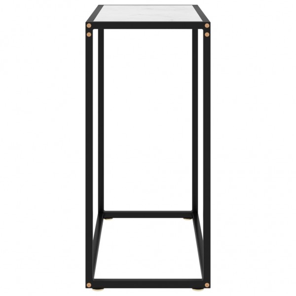 Mesa consola vidrio templado blanco 60x35x75 cm M 3