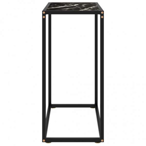 Mesa consola vidrio templado negro 60x35x75 cm M 3