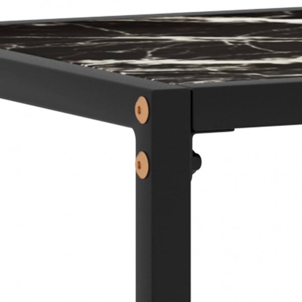 Mesa consola 60x35x75 cm vidro temperado preto M 5